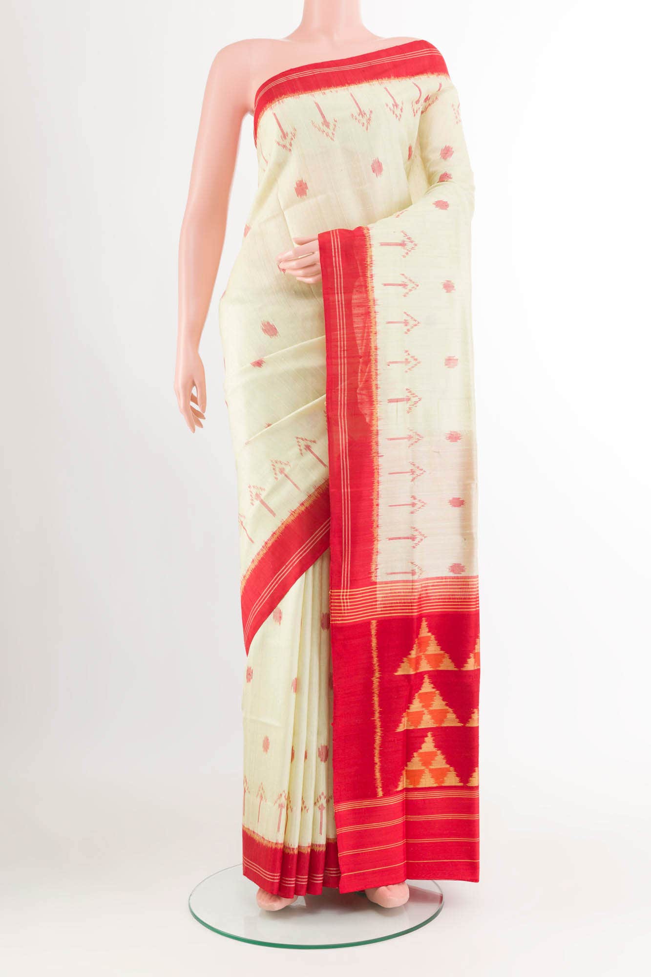 Beige Rajkot Patola Silk Saree