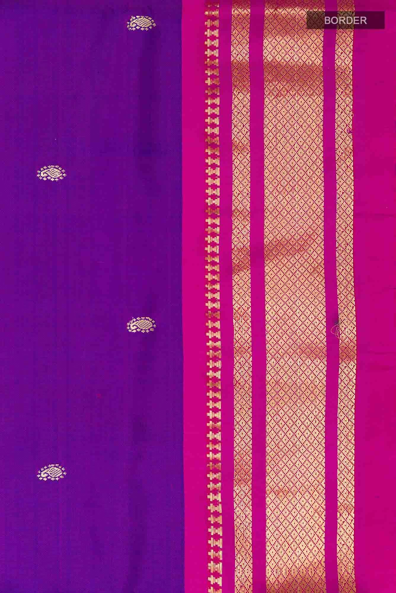 Purple Paithani Silk Saree