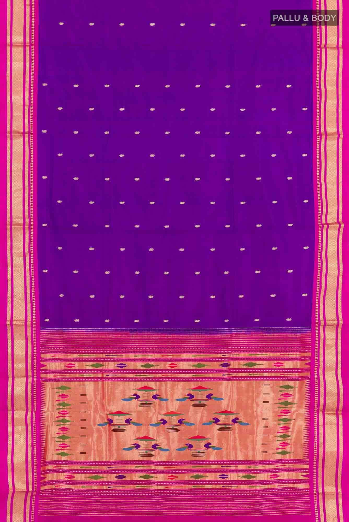 Purple Paithani Silk Saree