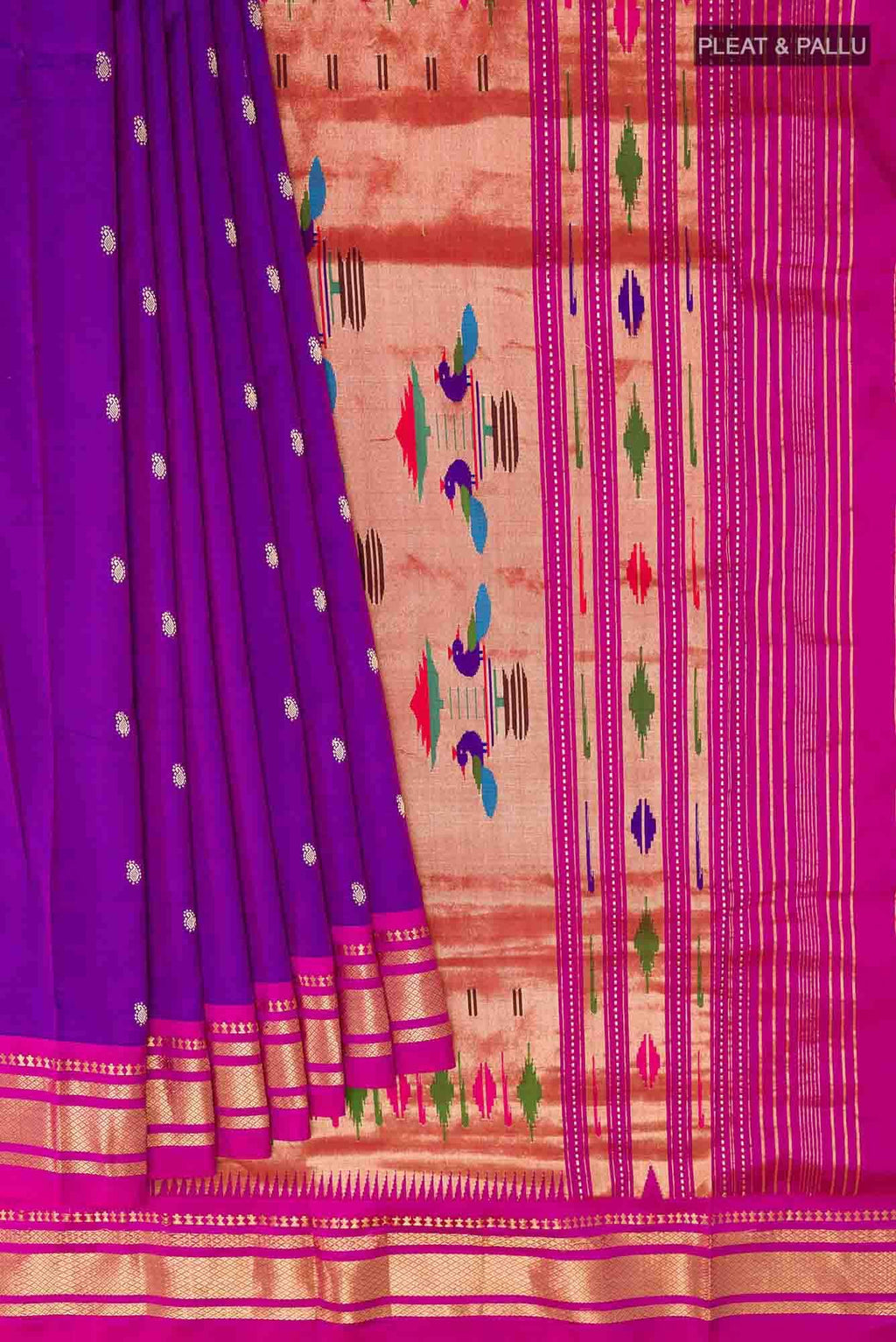 Purple Paithani Silk Saree