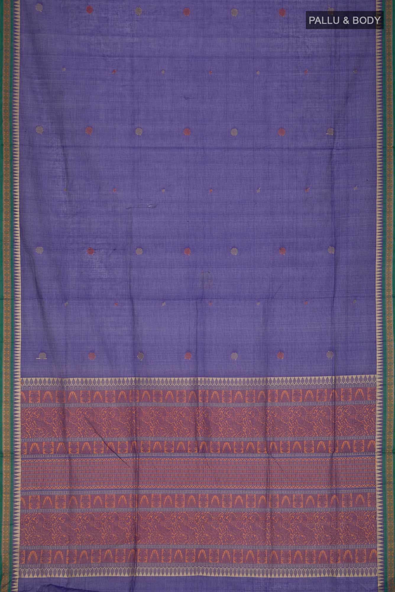 Blue Coimbatore Cotton Saree