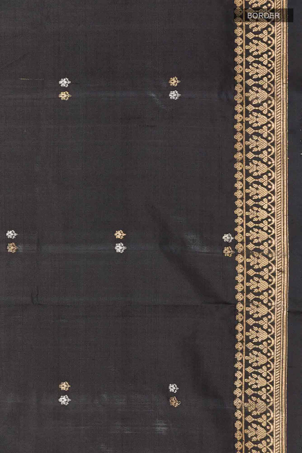 Black Banarasi Katan Silk Saree