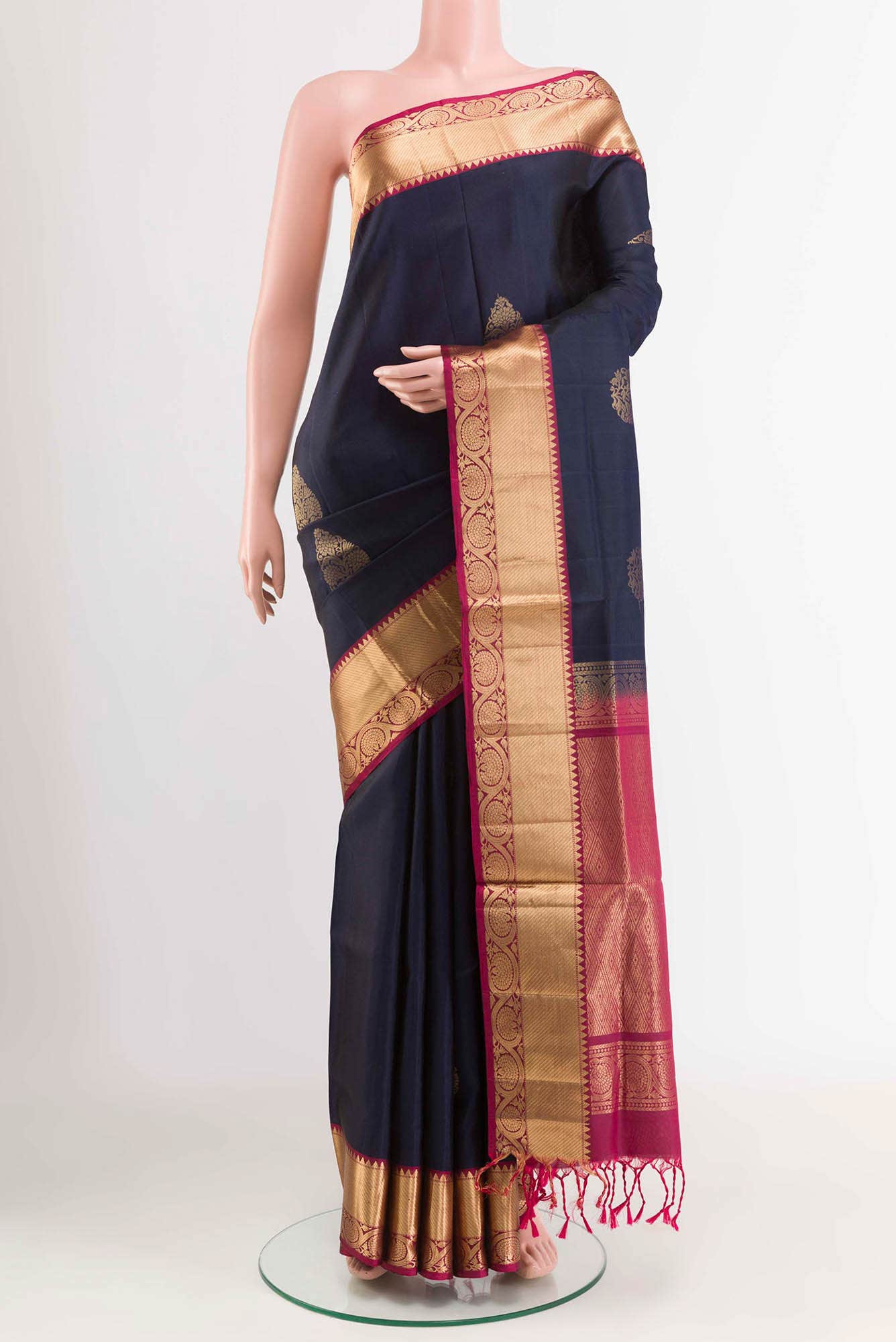 Navy Blue Soft Silk Saree