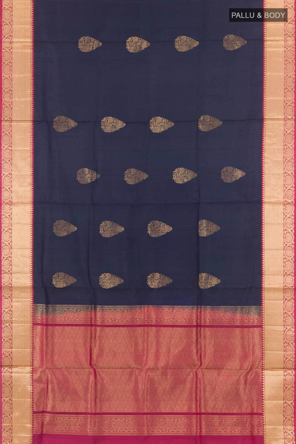 Navy Blue Soft Silk Saree