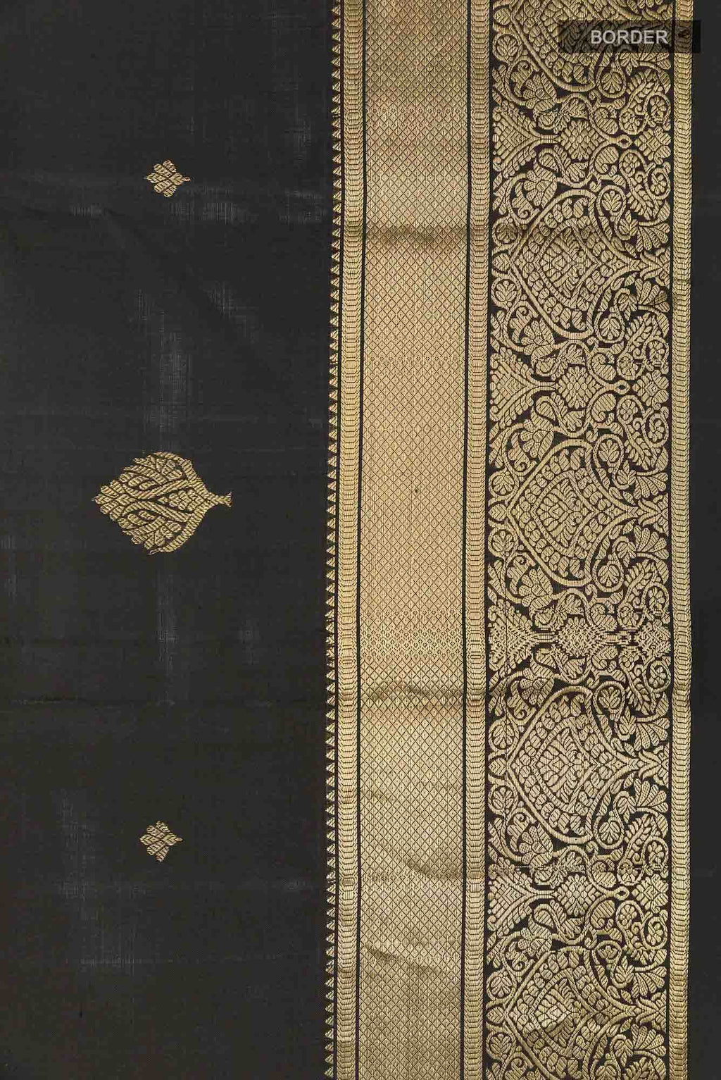Black Kanchipuram Silk Saree