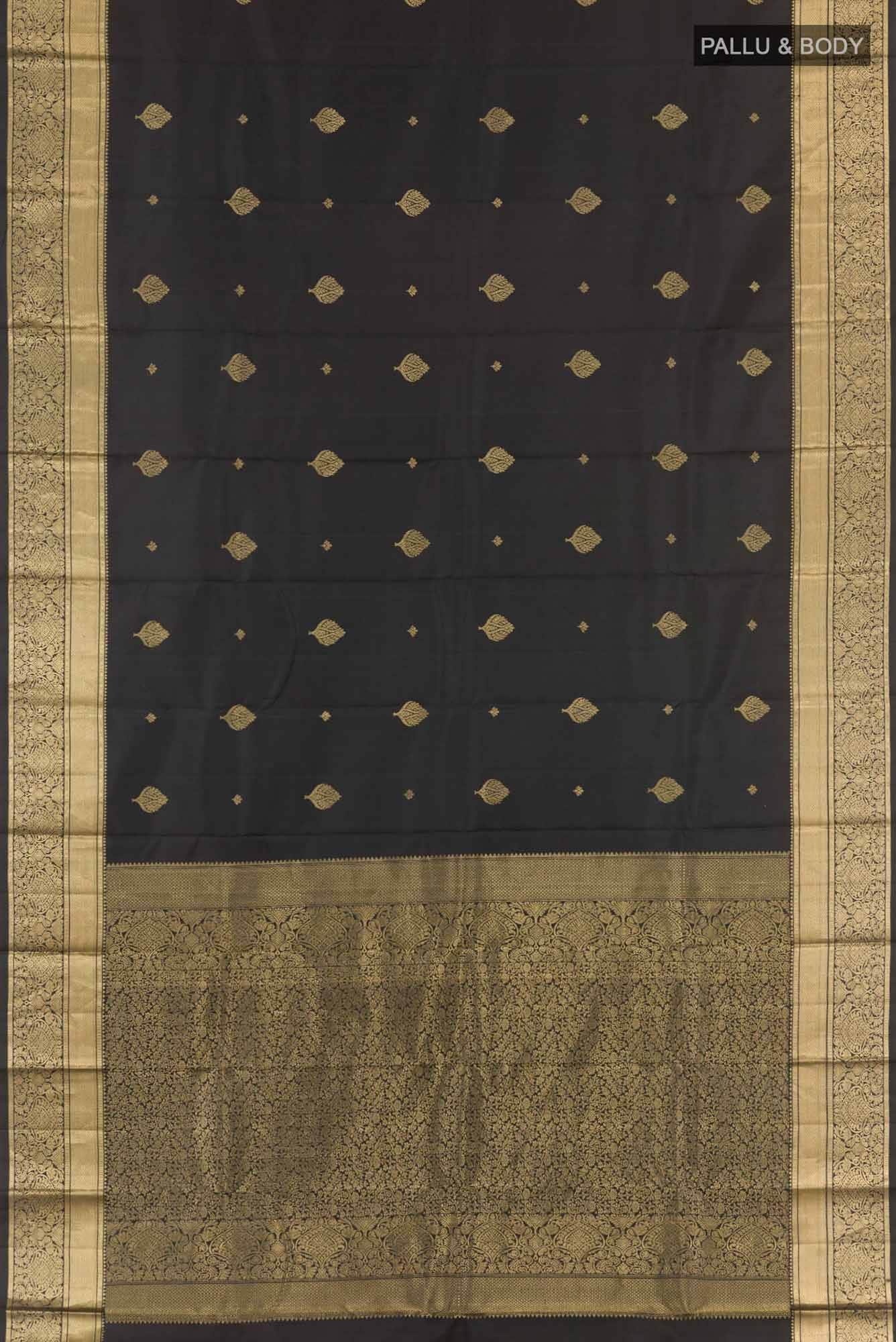 Black Kanchipuram Silk Saree