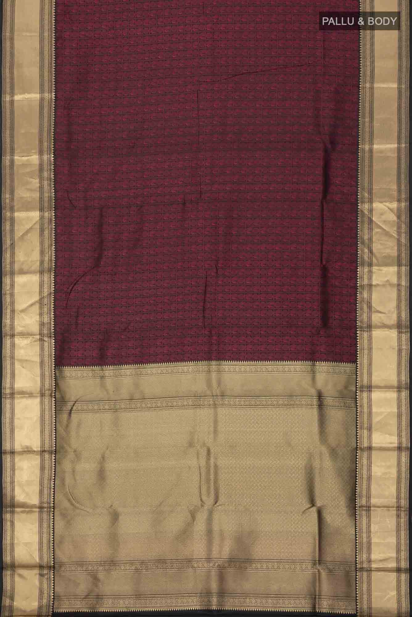 Black Kanchipuram Silk Saree