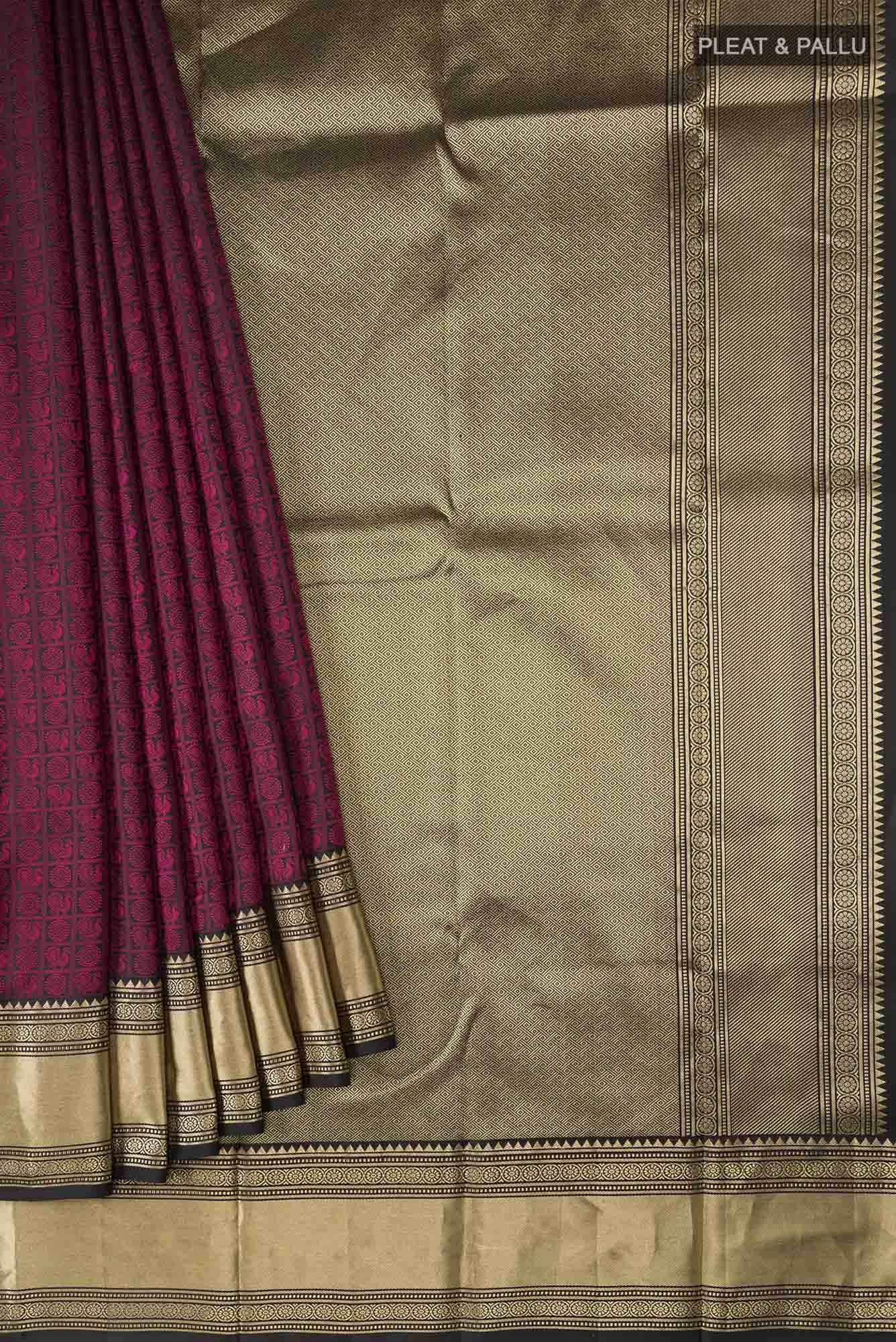 Black Kanchipuram Silk Saree