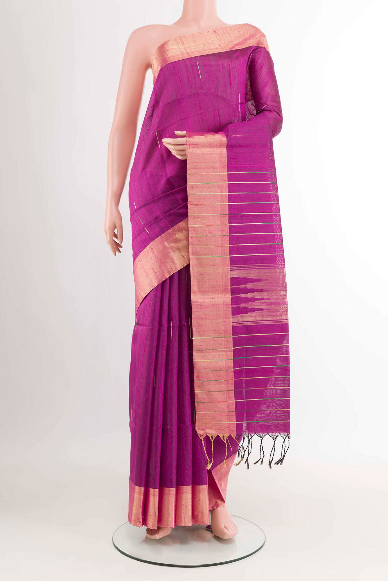 Purple Raw Silk Saree