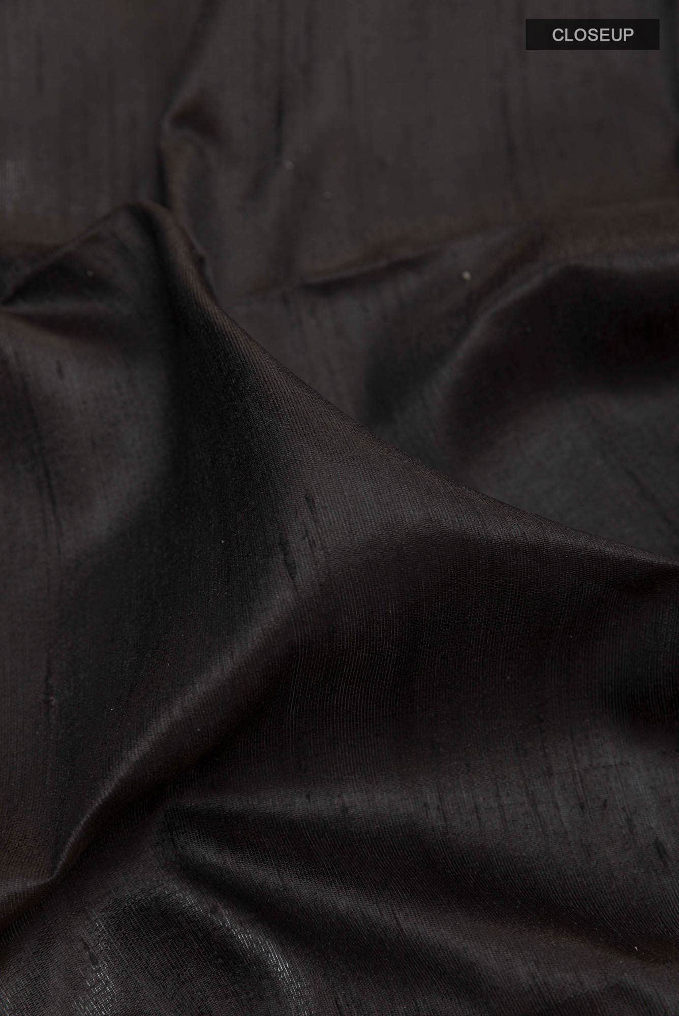 Black Raw Silk Saree