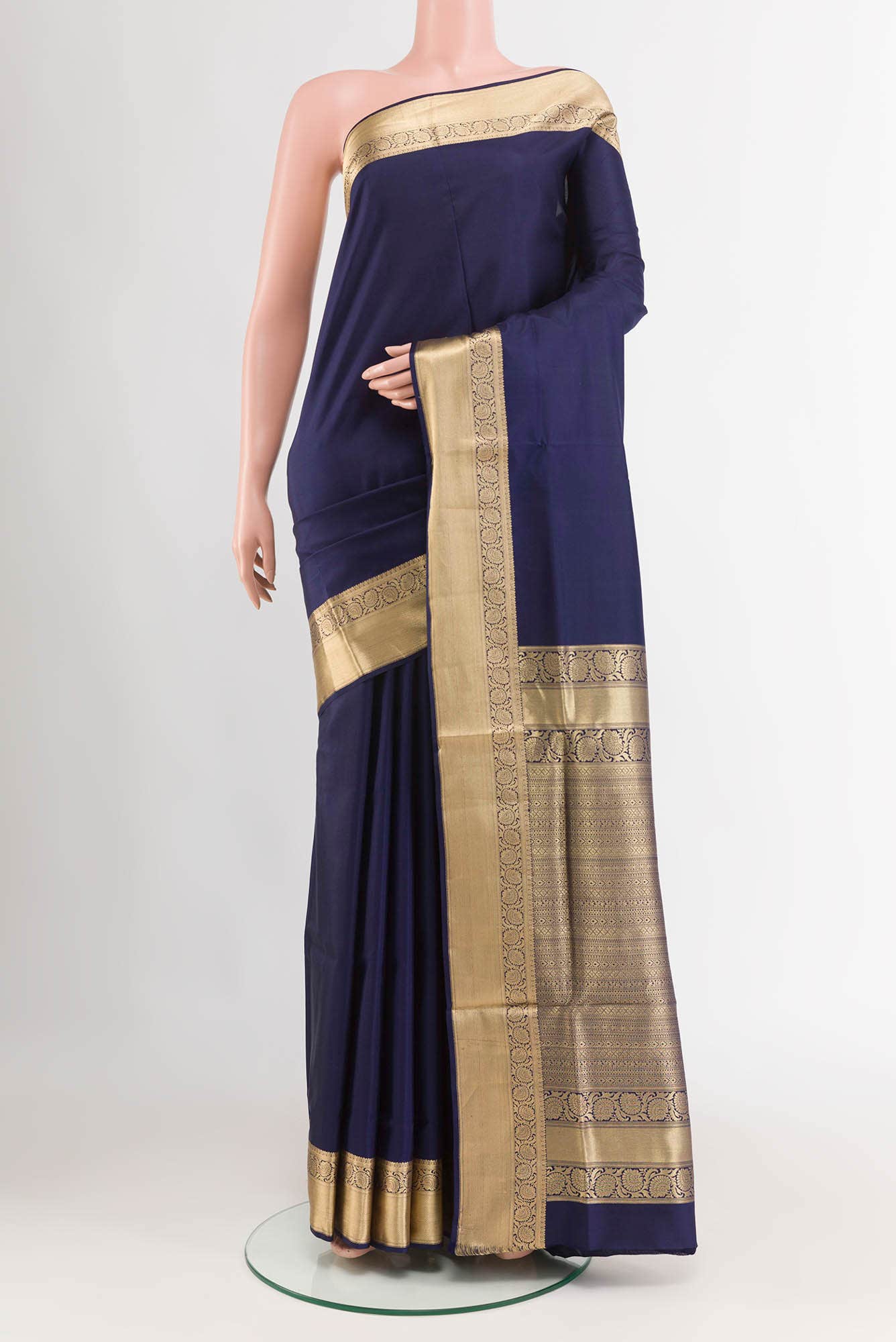 Navy Blue Soft Silk Saree
