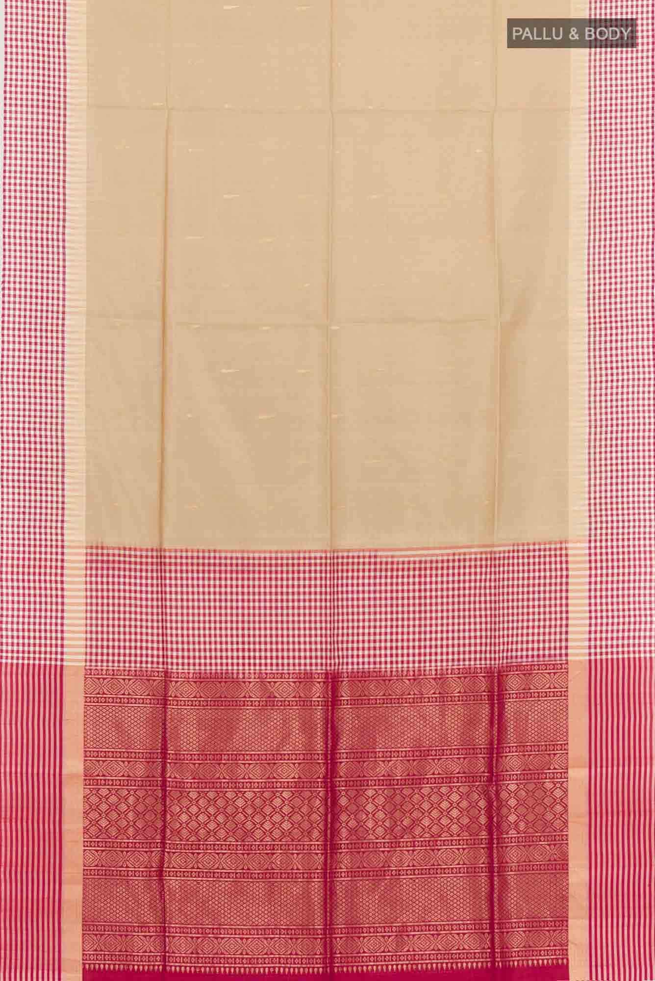 Dark Beige Soft Silk Saree