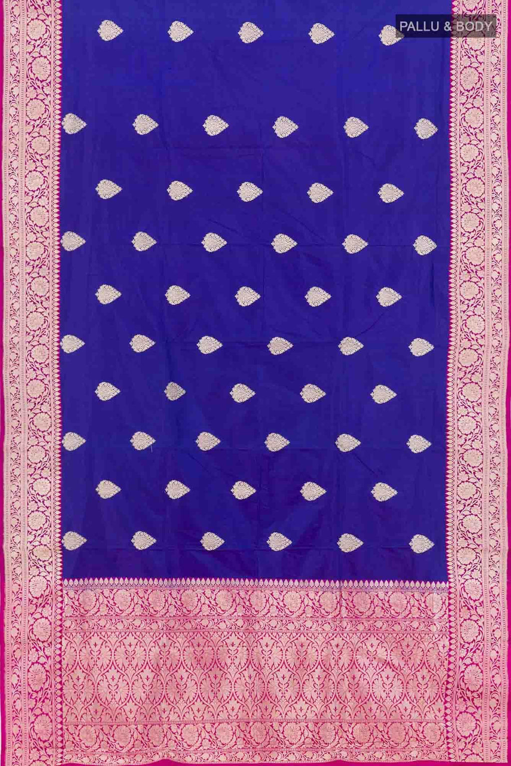 Blue Banarasi Katan Silk Saree