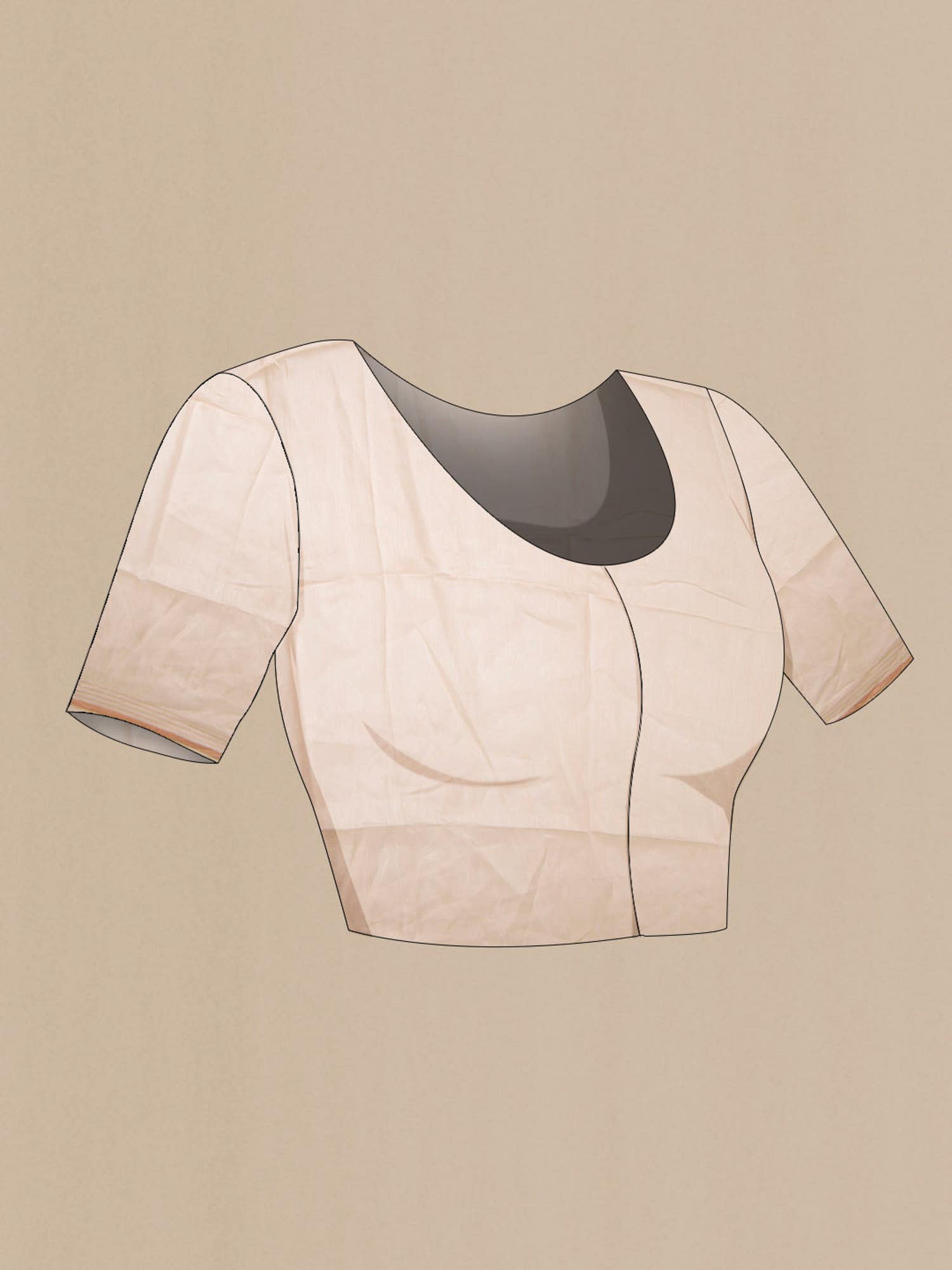 Cream Linen Saree