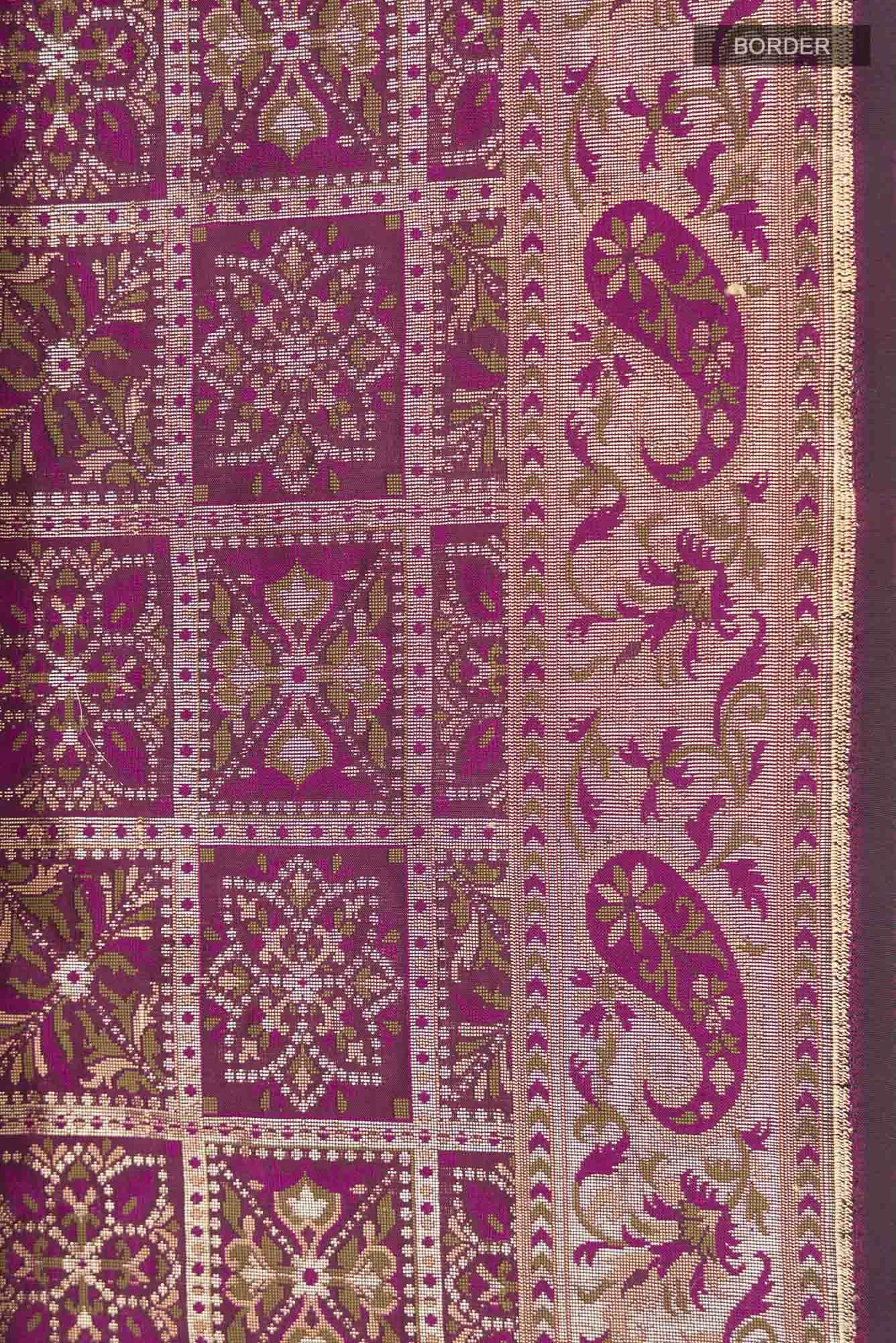 Magenta Banarasi Silk Saree