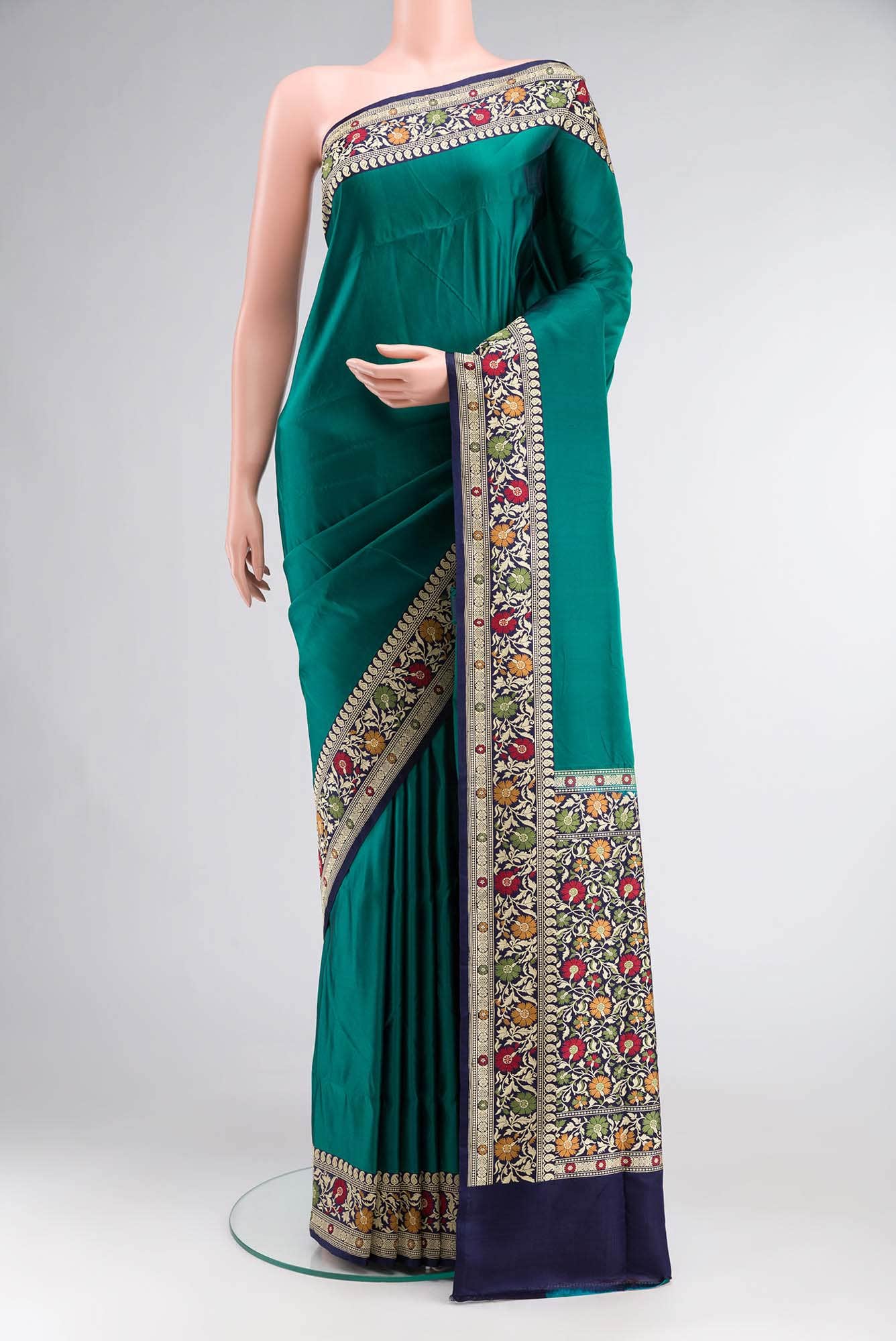 Green Banarasi Silk Saree
