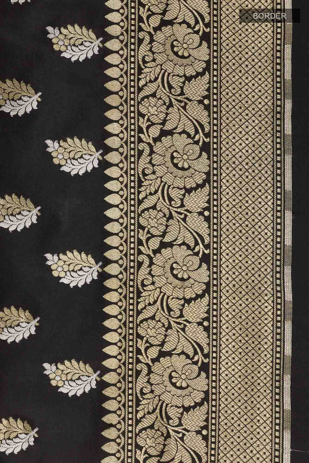 Black Banarasi Silk Saree