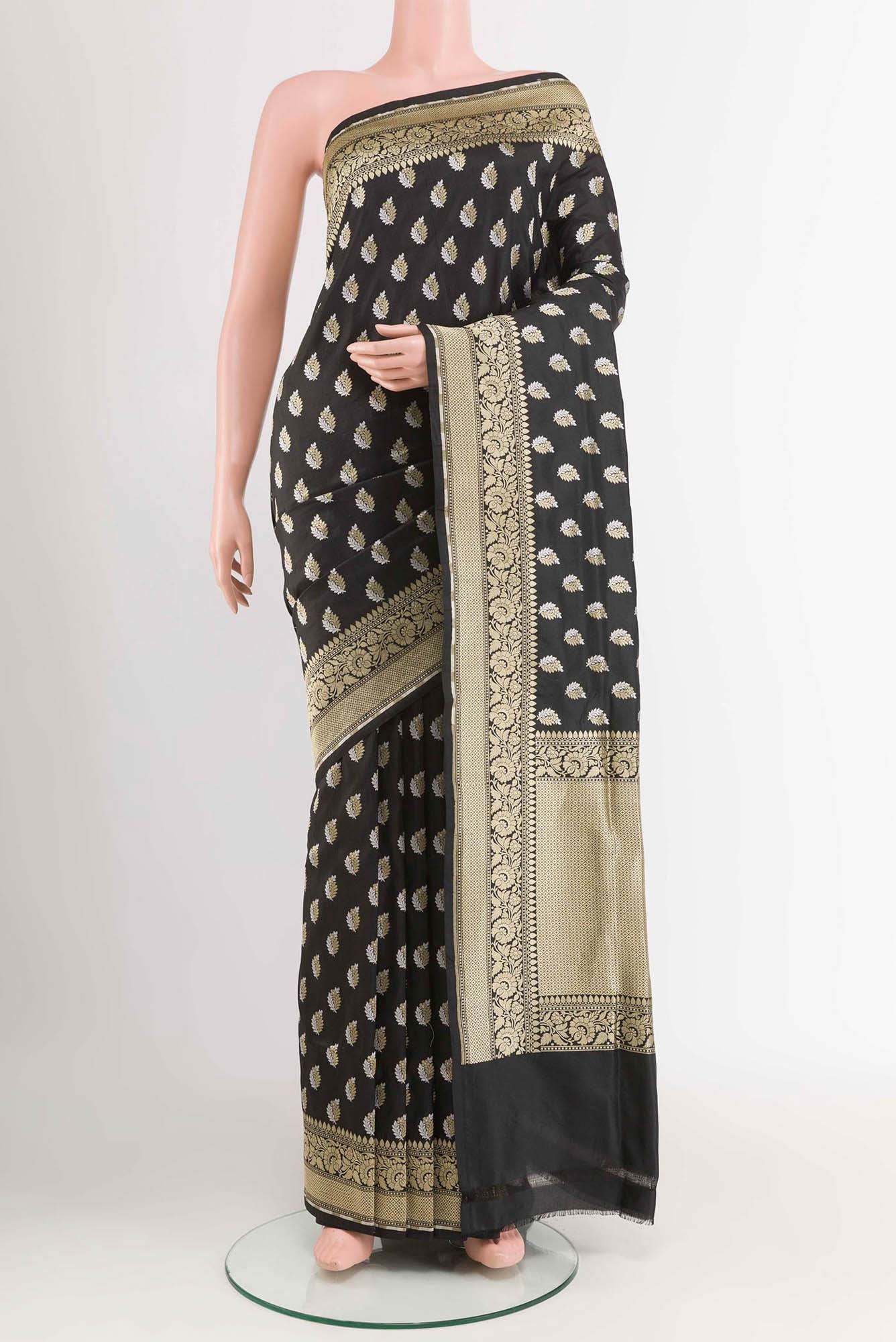 Black Banarasi Silk Saree