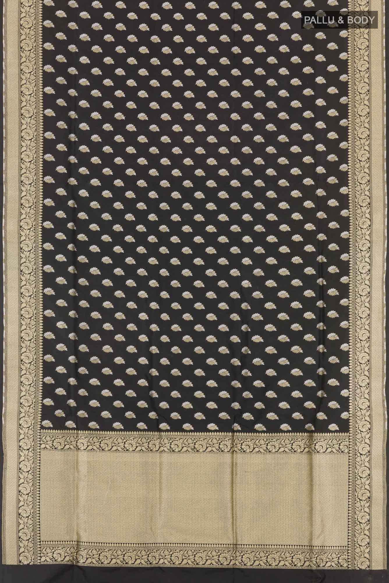 Black Banarasi Silk Saree