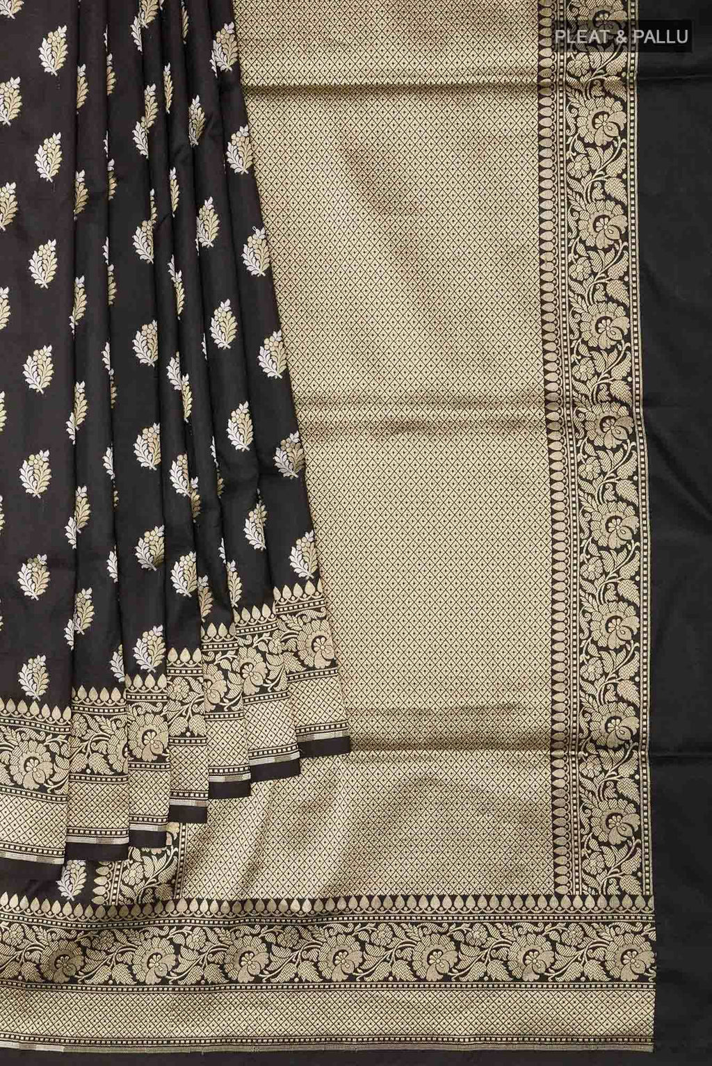 Black Banarasi Silk Saree