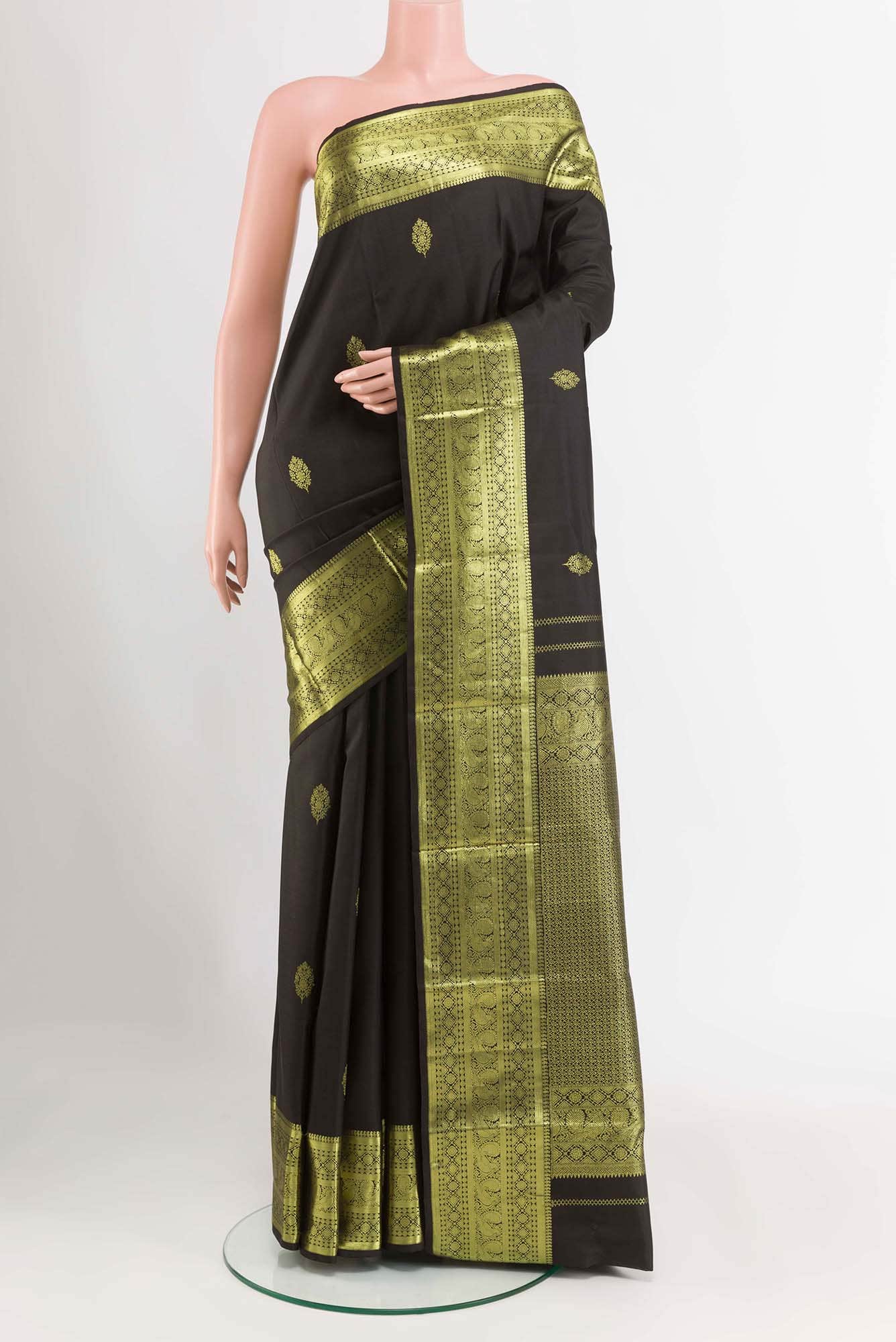 Black Kanchipuram Silk Saree