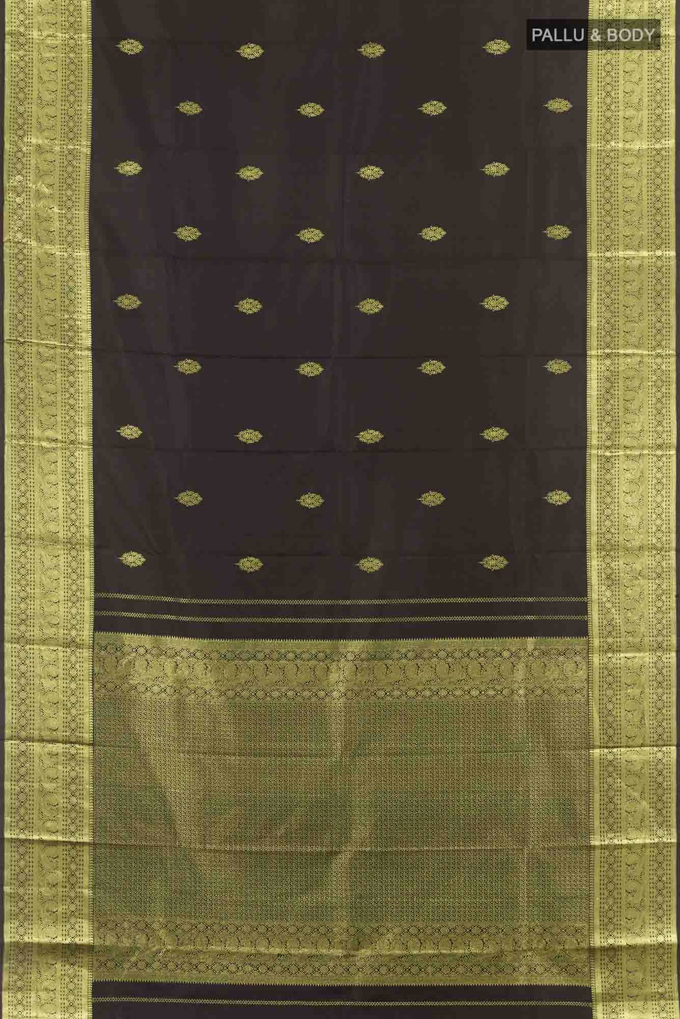 Black Kanchipuram Silk Saree