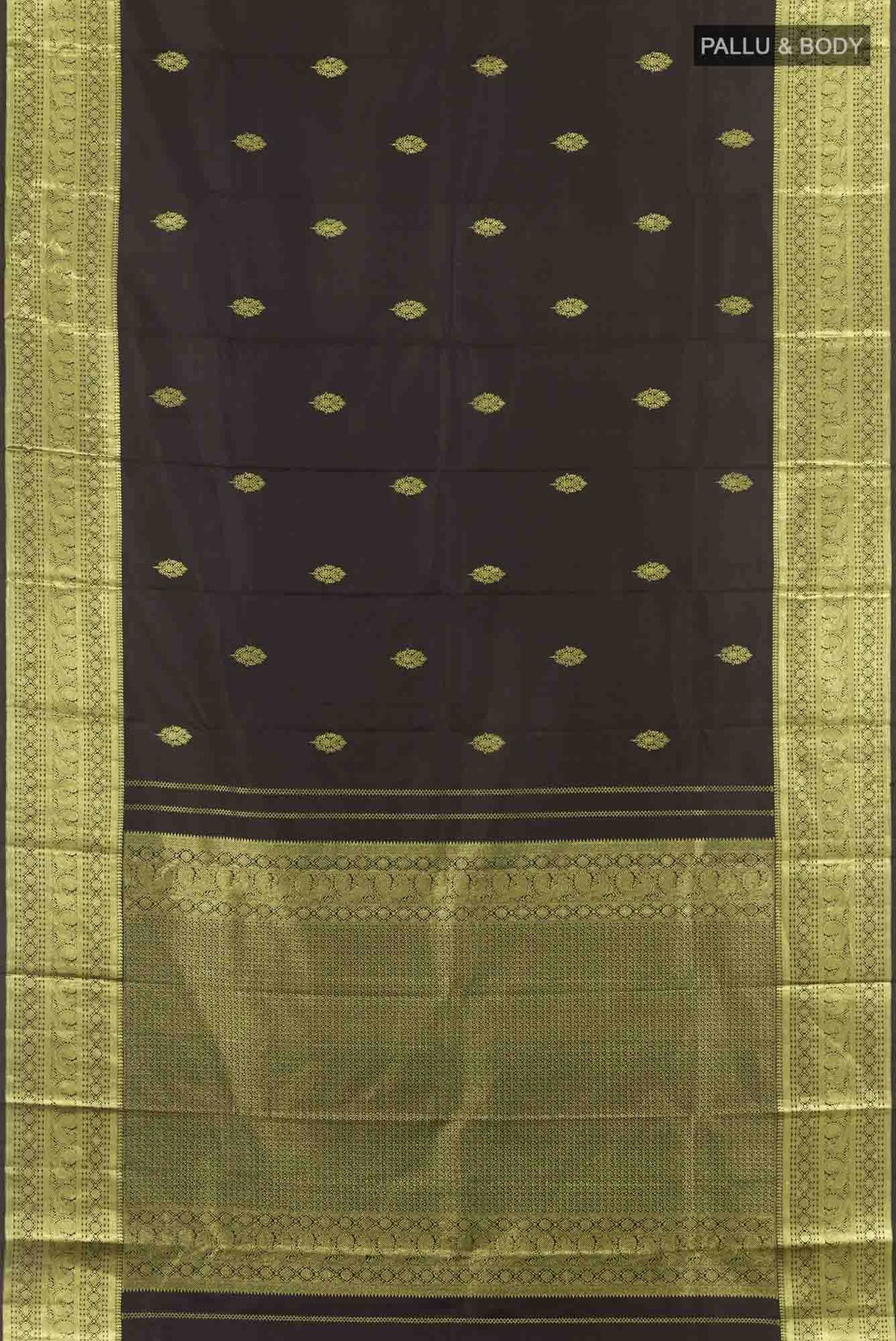 Black Kanchipuram Silk Saree