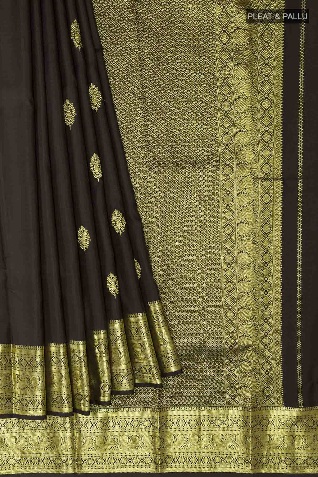Black Kanchipuram Silk Saree