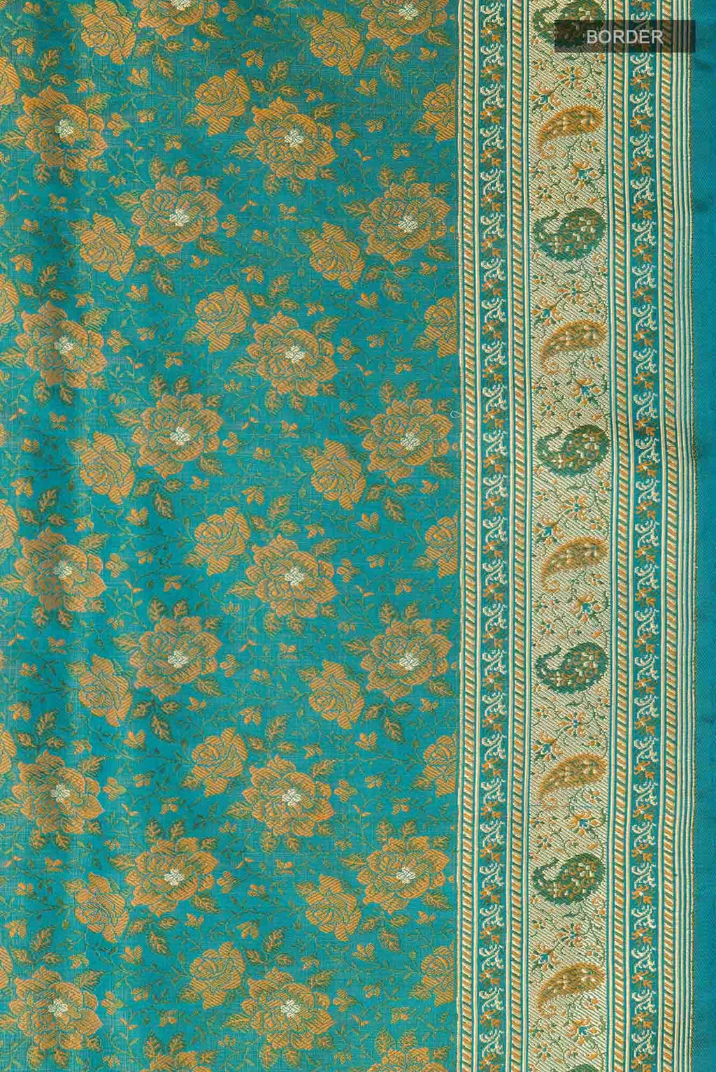 Blue Banarasi Tanchoi Silk Saree