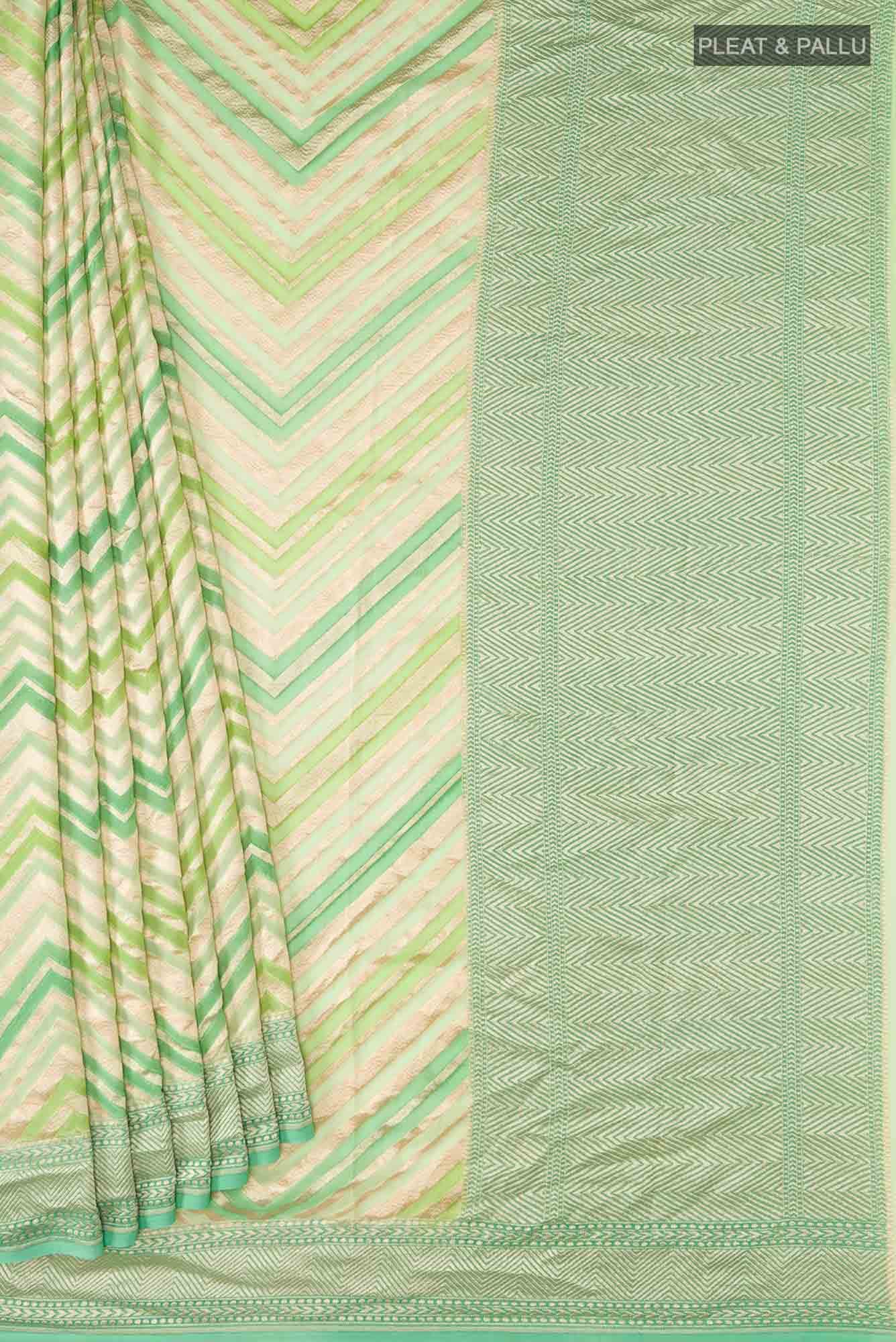 Green Banarasi Georgette Saree