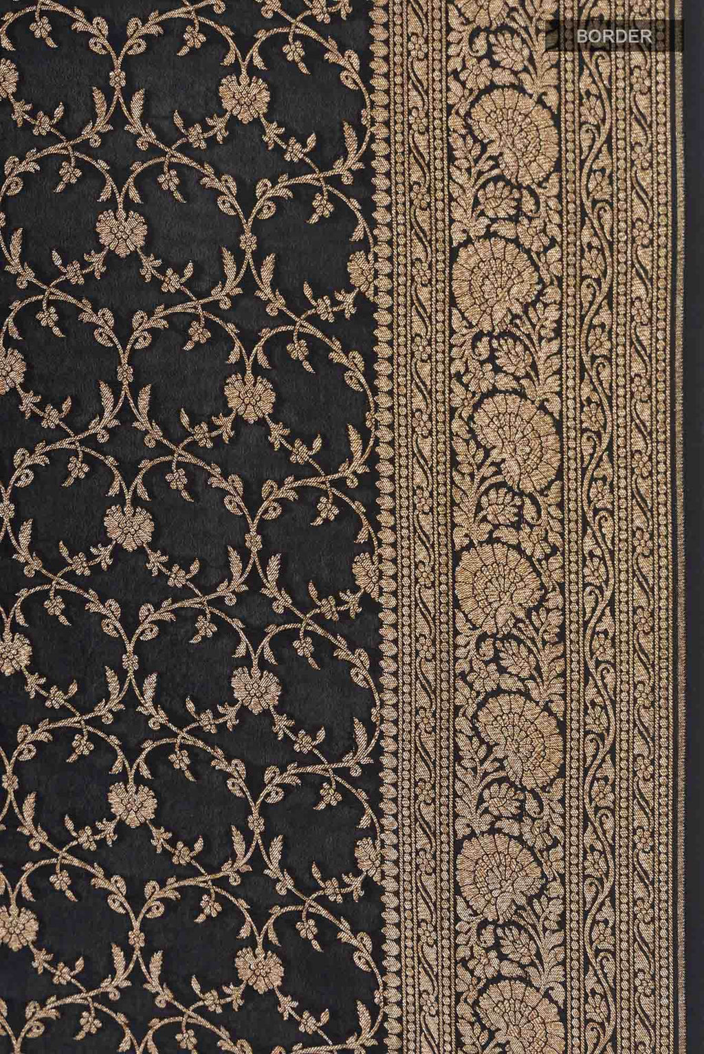 Black Banarasi Georgette Saree