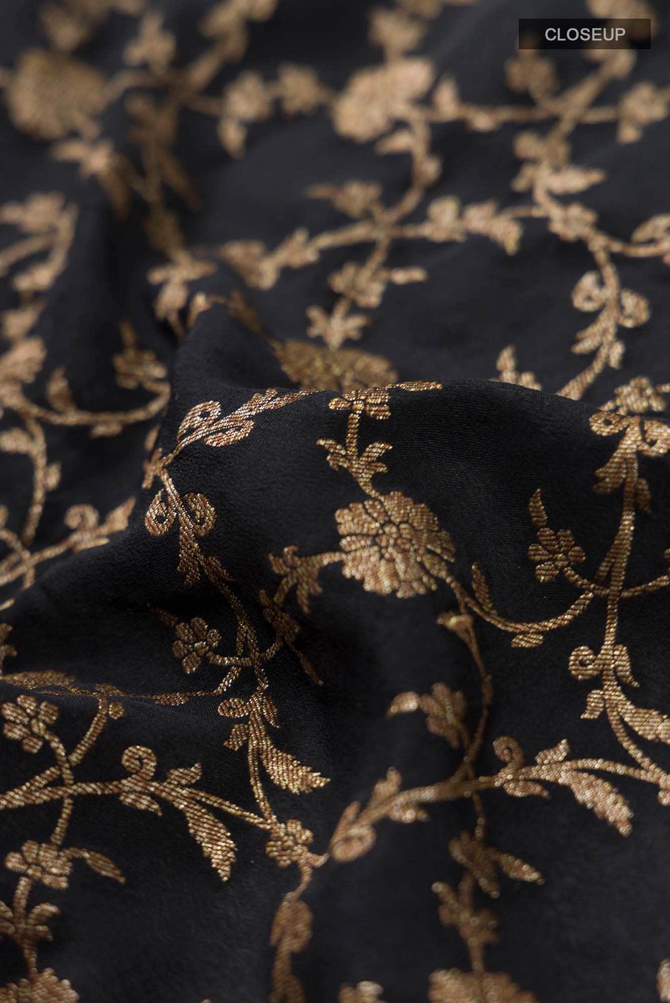 Black Banarasi Georgette Saree