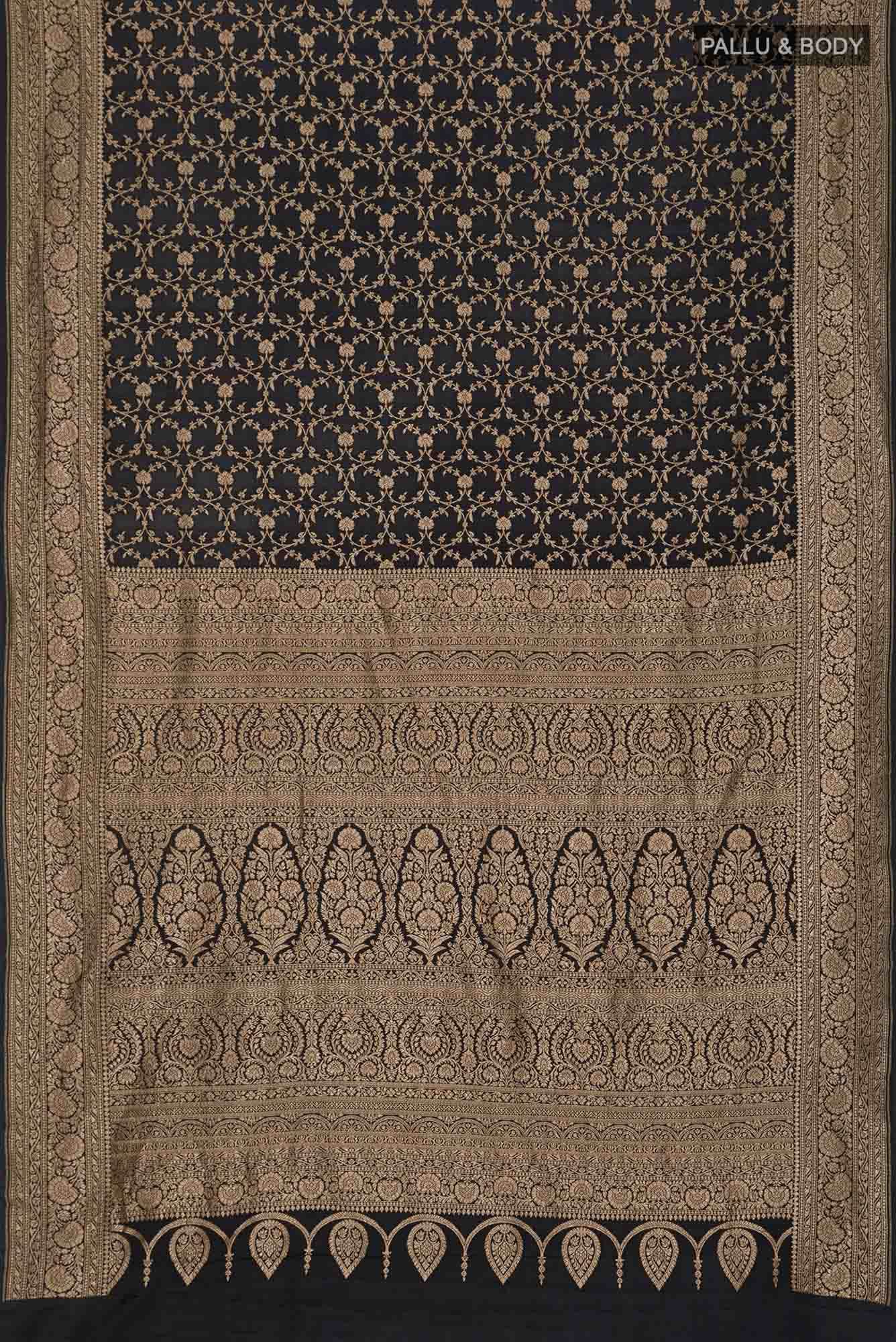 Black Banarasi Georgette Saree