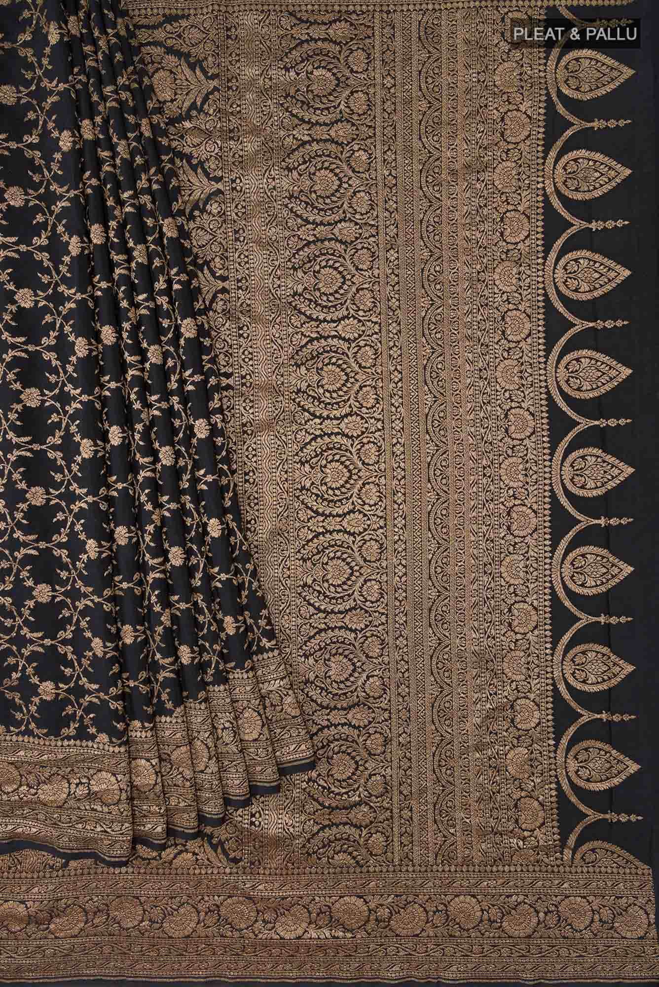Black Banarasi Georgette Saree