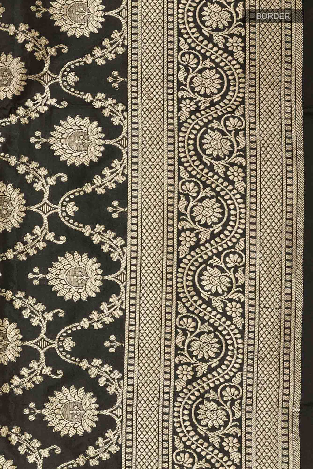 Black Banarasi Silk Saree
