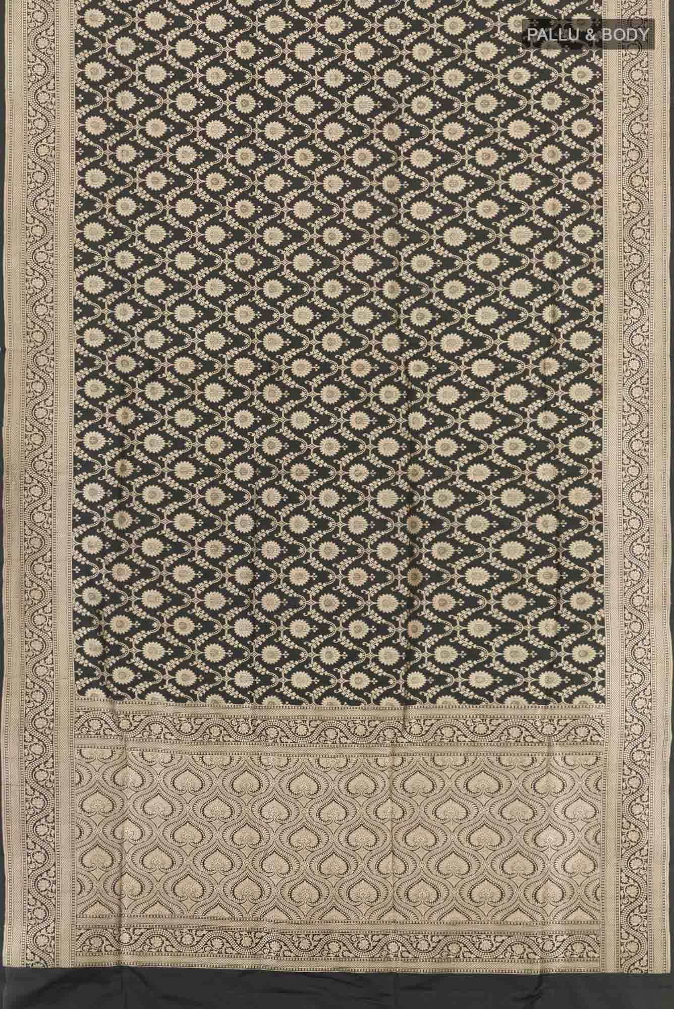 Black Banarasi Silk Saree