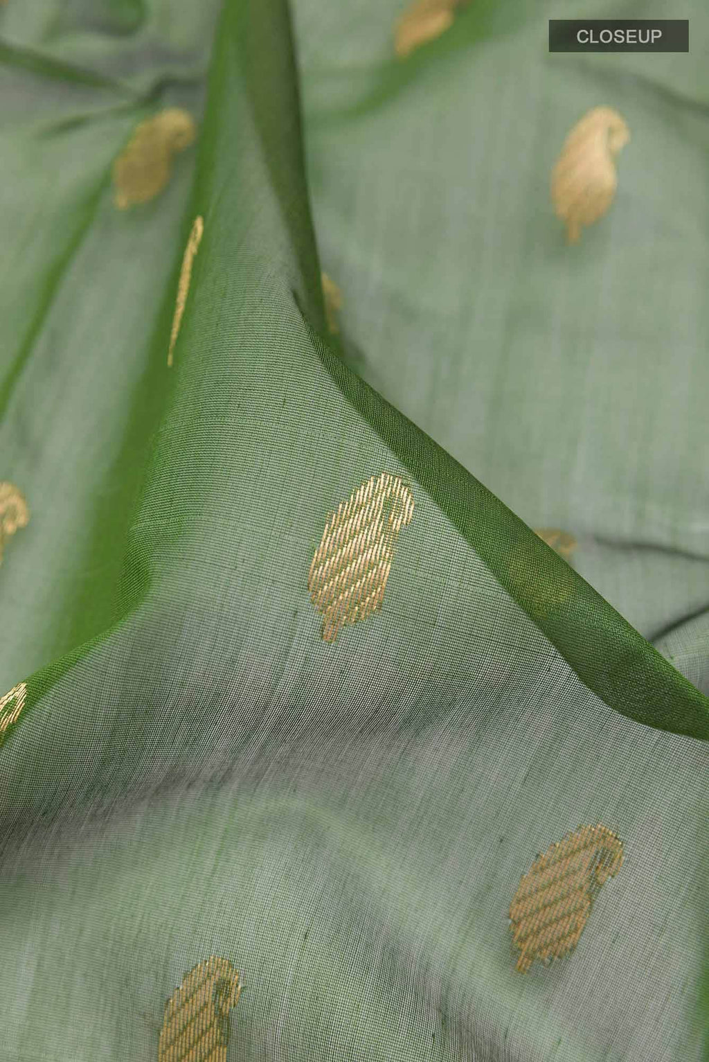 Green Blended Chanderi Silk Cotton Saree