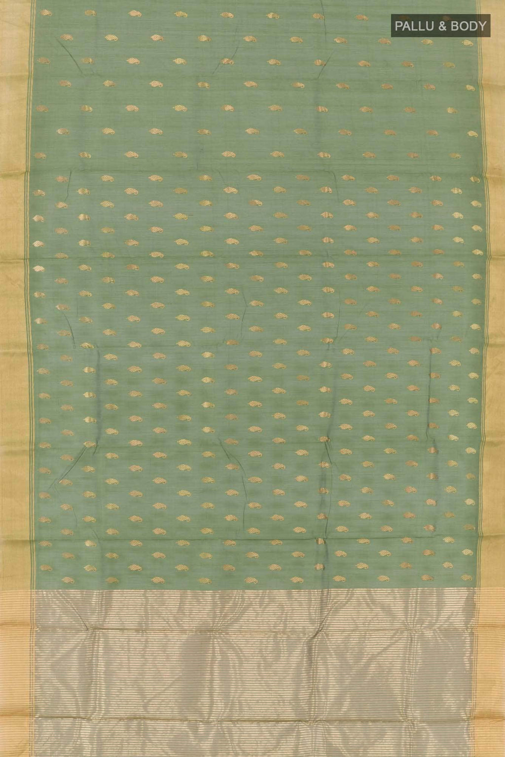 Green Blended Chanderi Silk Cotton Saree