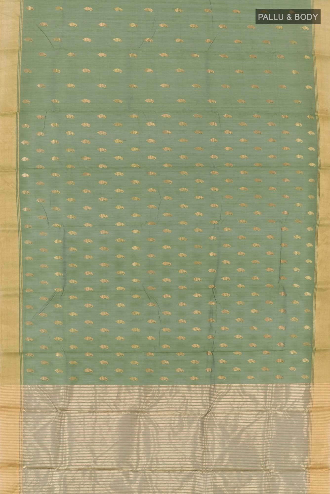Green Blended Chanderi Silk Cotton Saree