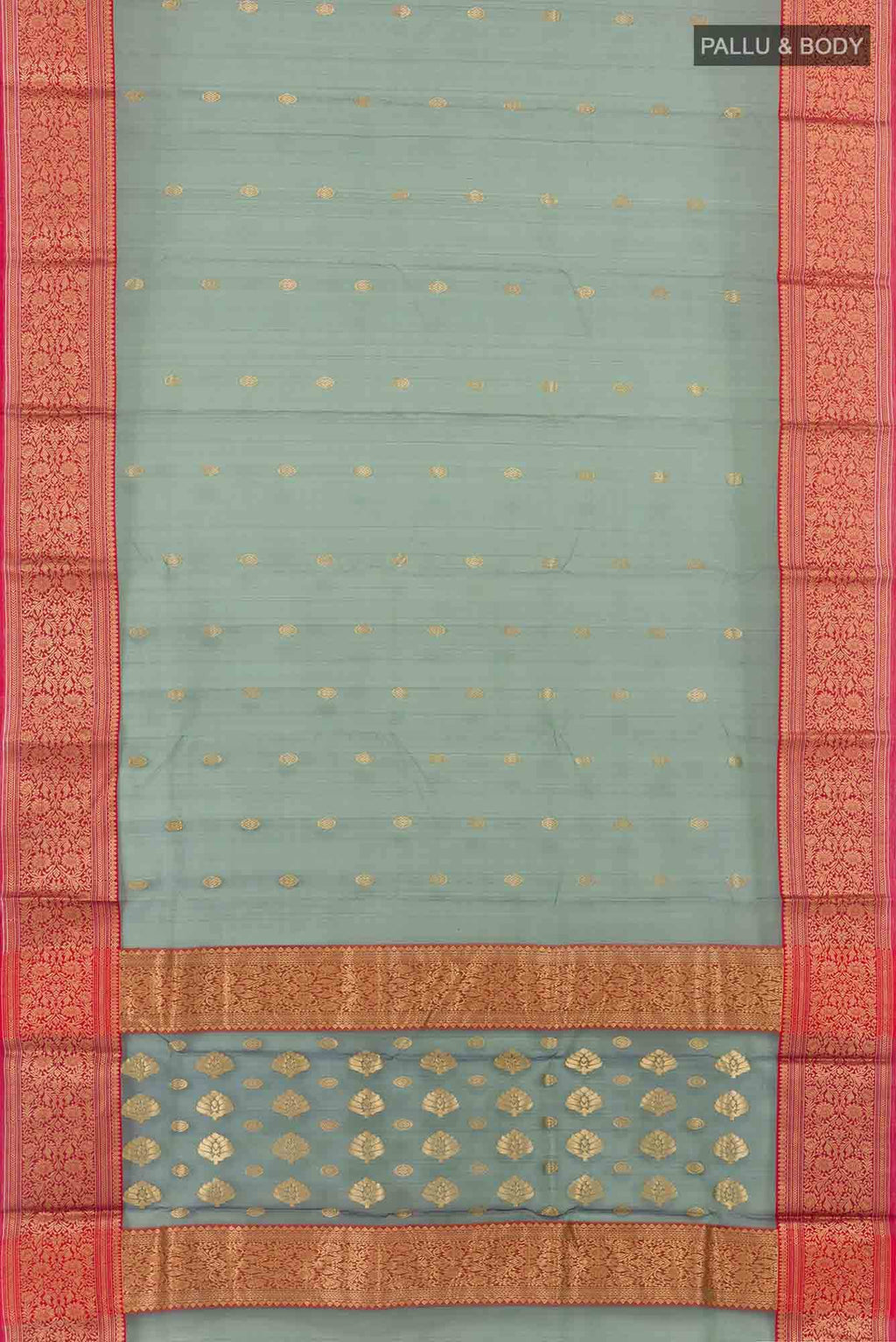 Dark Green Chanderi Kora Silk Saree