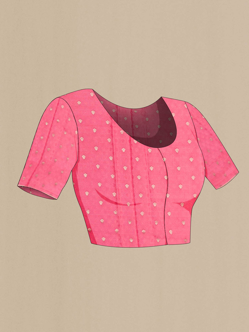 Pink Mysore Chiffon Saree