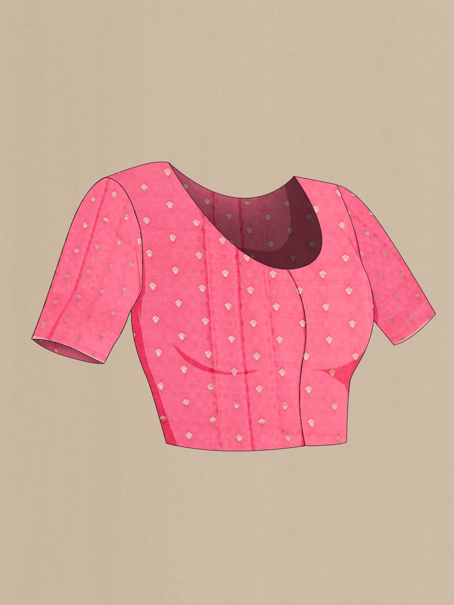 Pink Mysore Chiffon Saree