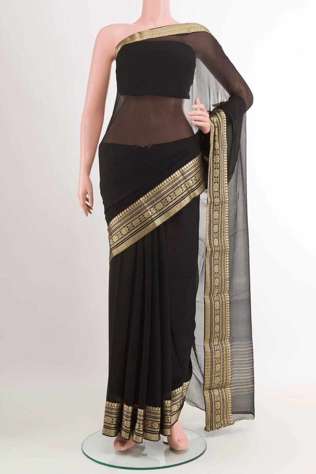 Black Chiffon Saree