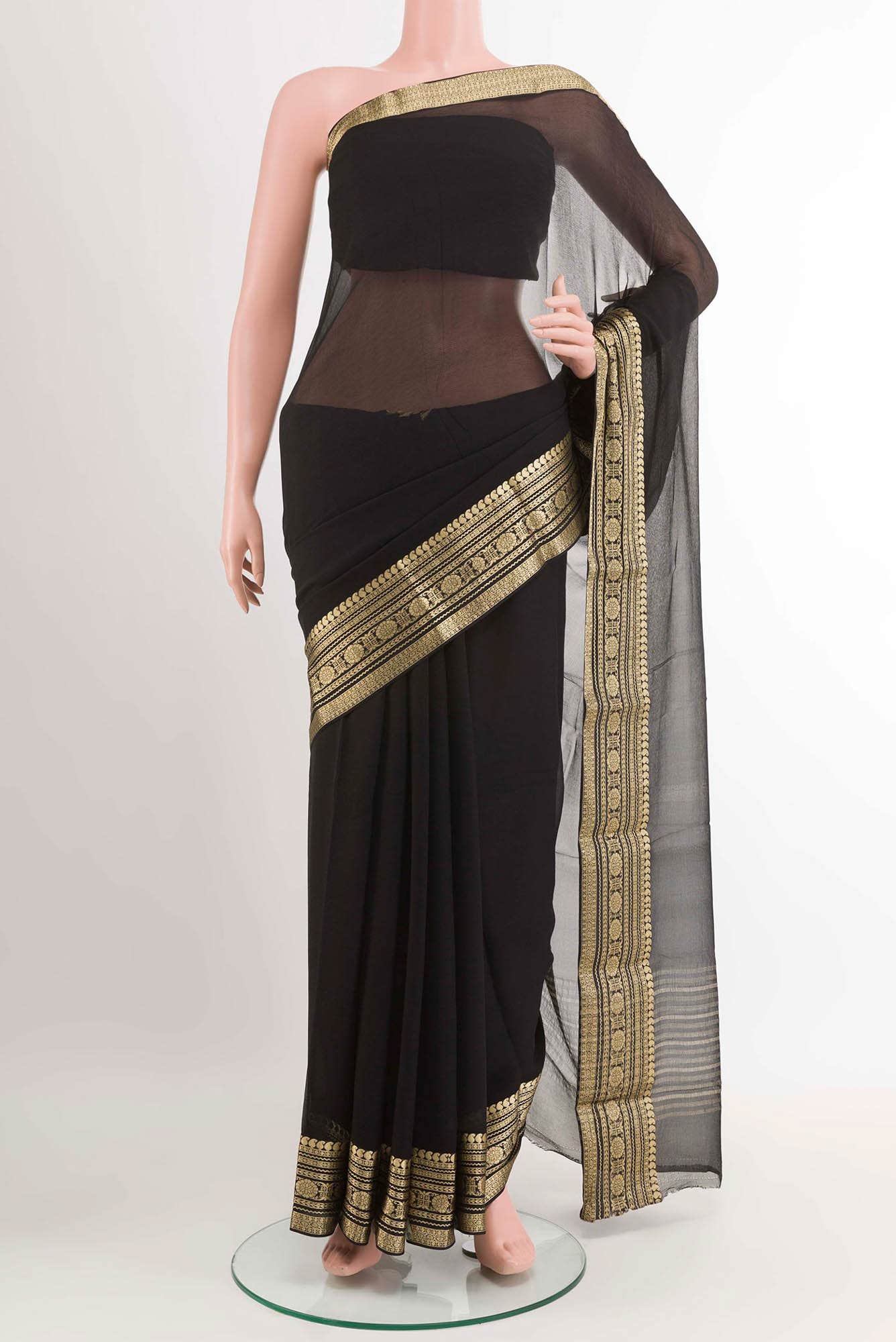 Black Chiffon Saree