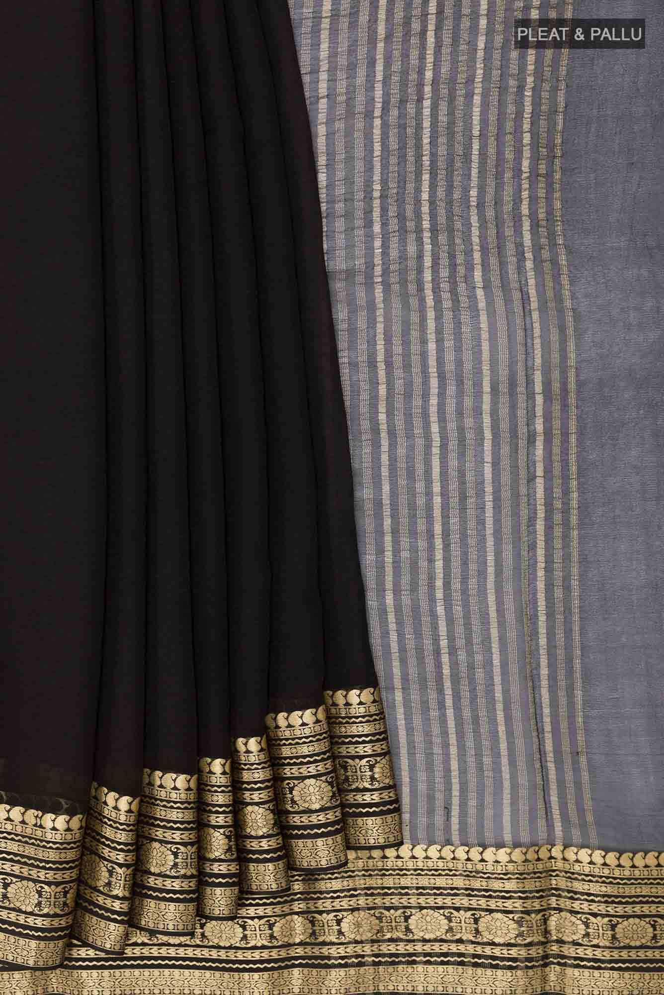 Black Chiffon Saree