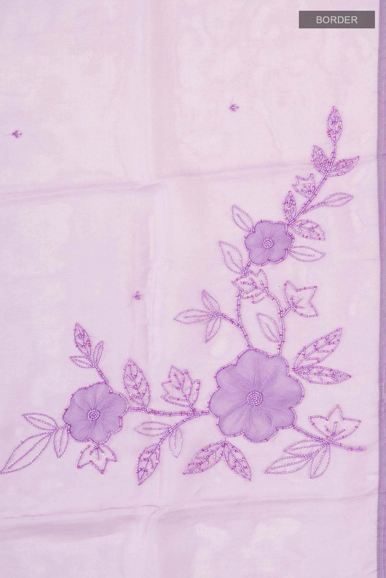 Lavender Organza Silk Saree
