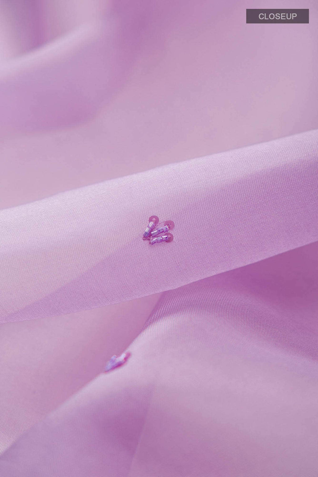 Lavender Organza Silk Saree