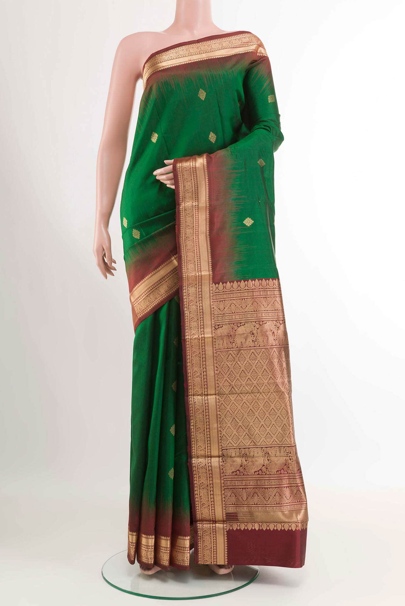 Green Kanchipuram Silk Saree