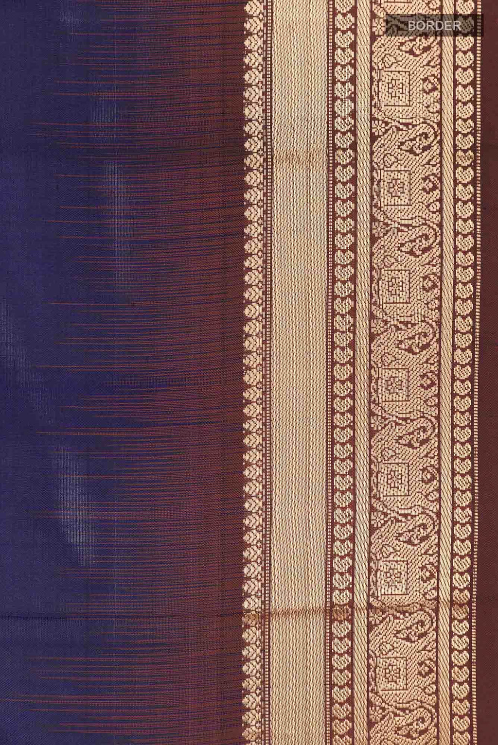Dark Blue Kanchipuram Silk Saree