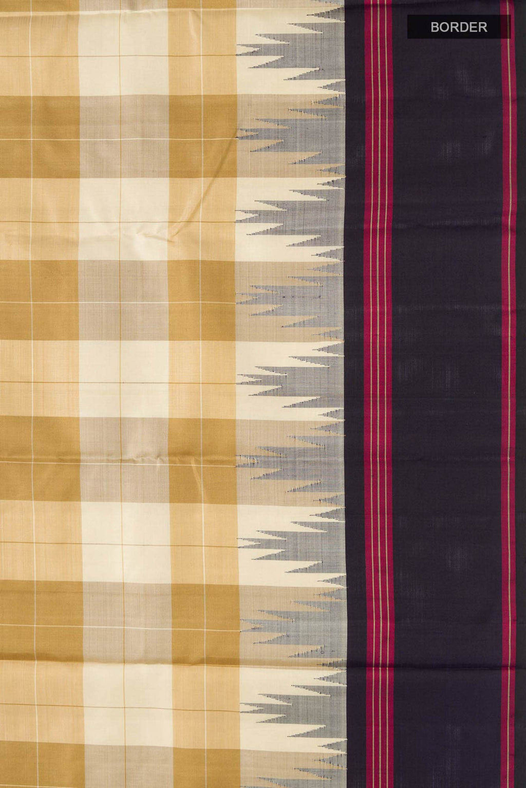 Beige Kanchipuram Silk Saree